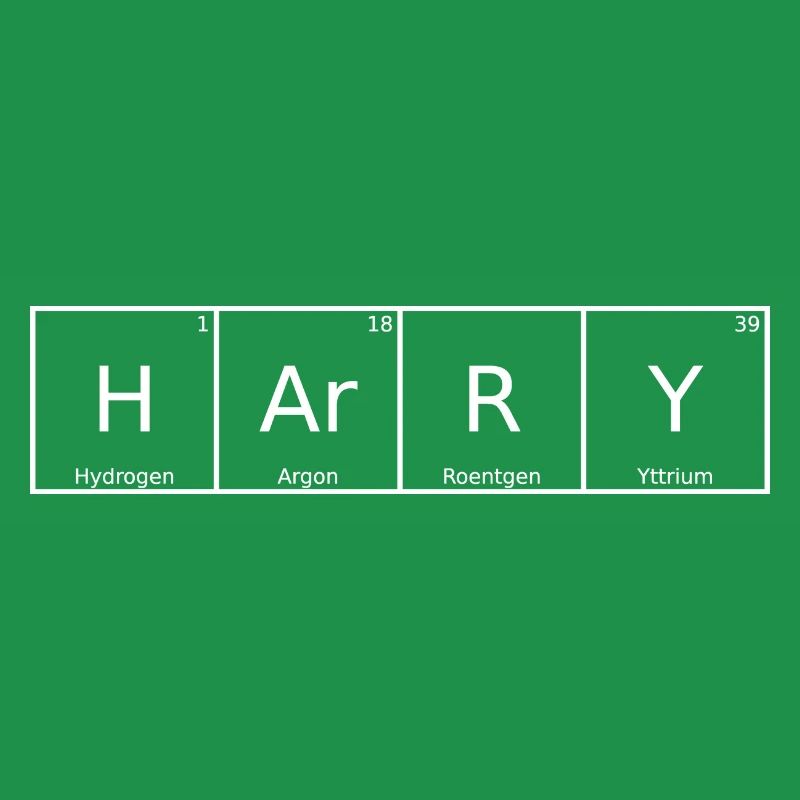 Harry Name First Name Chemistry Periodic Table Elements