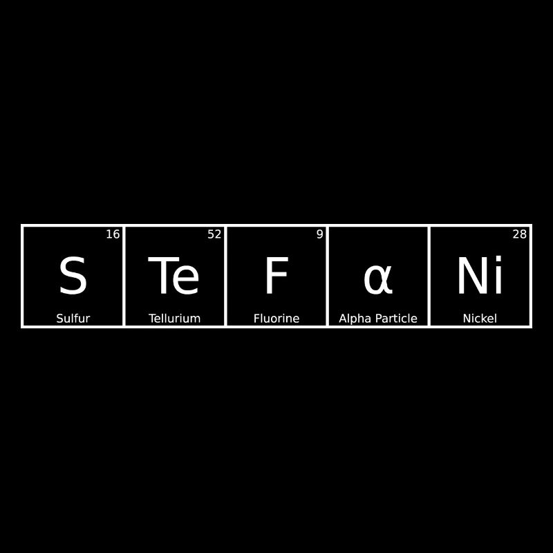 Stefani Name First Name Chemistry Periodic Table Element
