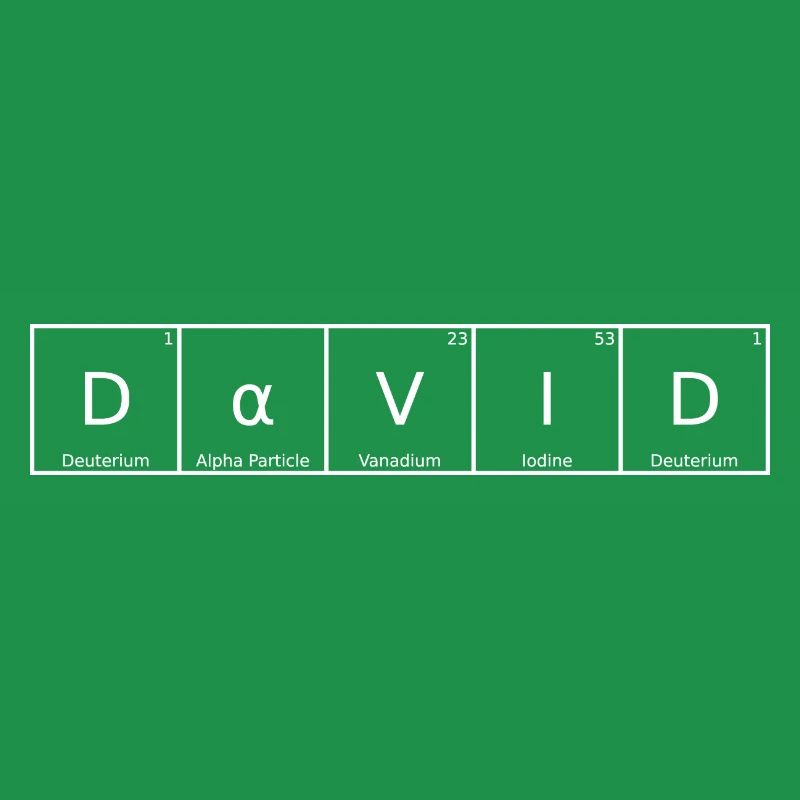 David Surname First Name Chemistry Periodic Table Elements