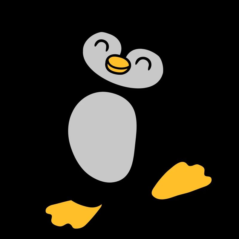 Happy cute penguin dancing