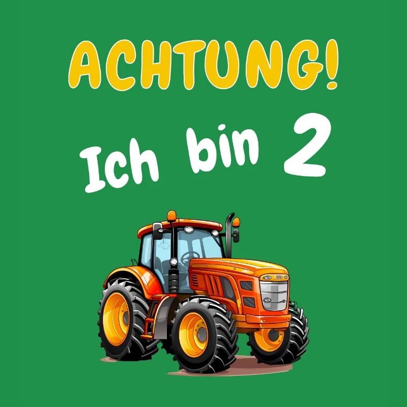 Achtung! Ich bin 2 Traktor Geburtstagsshirt