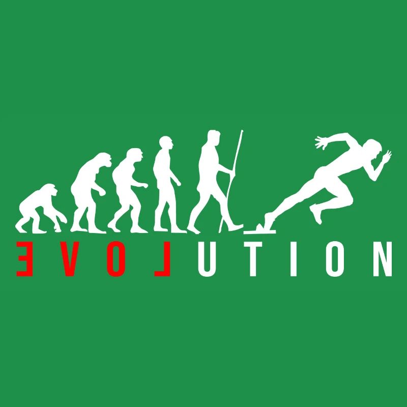 Sprinter Sprint Läufer LOVE in rot mit Evolution