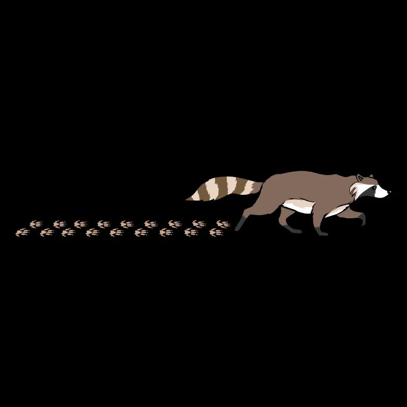 Empreintes de pattes d'animaux se dandinant