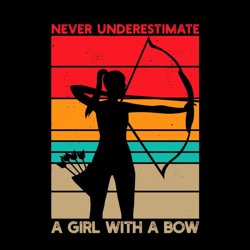 Unterschätze niemals ein Mädchen mit einem Bogenbogenschießen