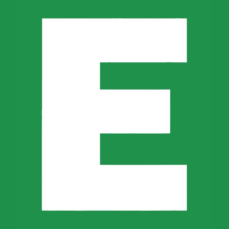 Lettre E Alphabet majuscule Monogramme Initial