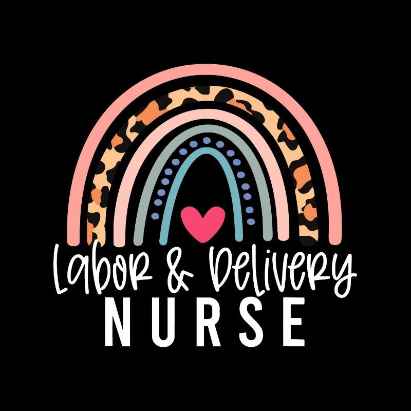 Rainbow Leopard Labor and Delivery Nurse