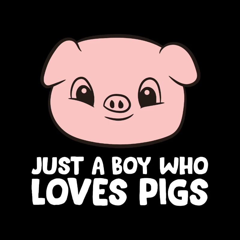 Schweinezüchter Junge Nur ein Junge, der Schweine liebt