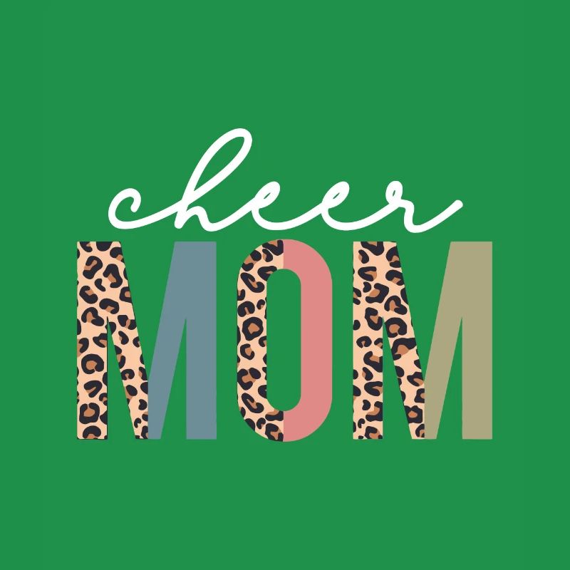 Cheer Mom Leopard Cheerleader Bleached Muttertag