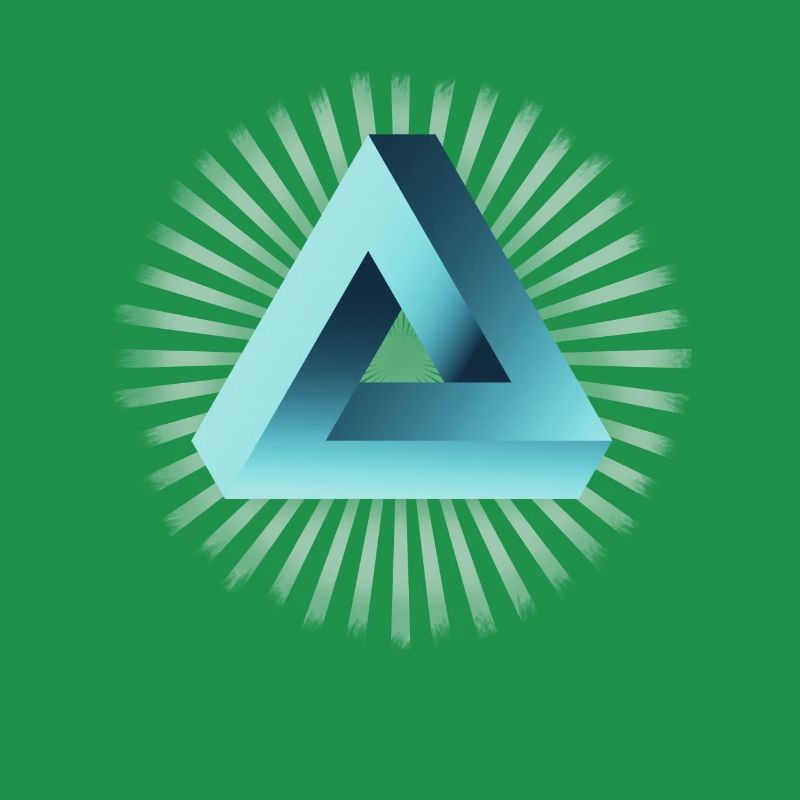 illusion illuminati Tri fold Pyramide Nerd mathe