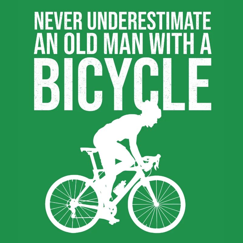 Never Underestimate An Old Man With A Bicycle Tee