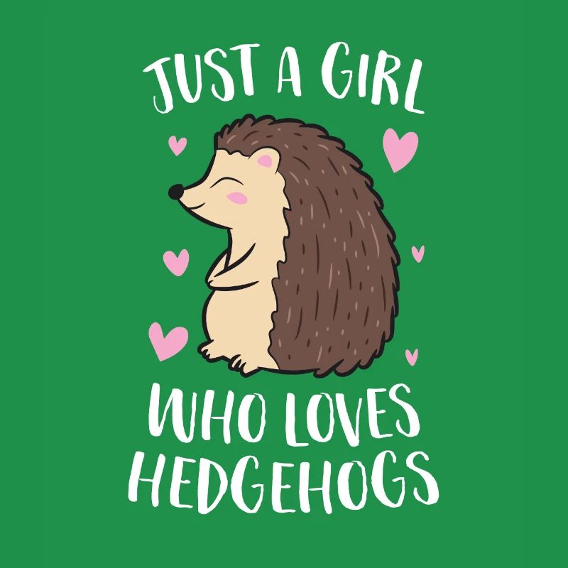 Nur ein Mädchen, das Igel liebt süsses Igel