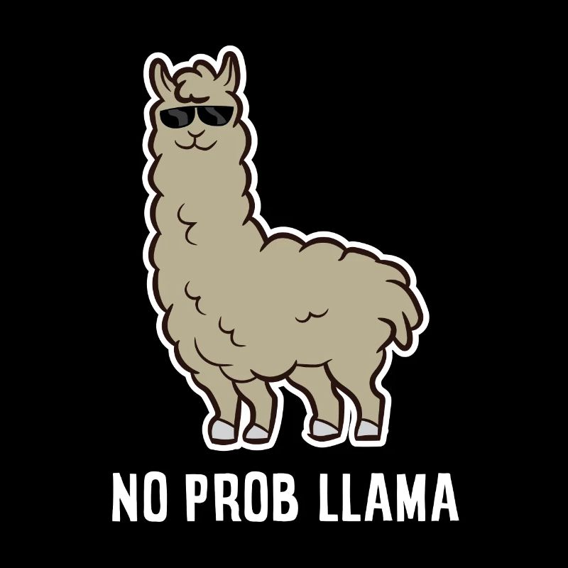 Llama Gift No Probllama Lama mit Sonnenbrille
