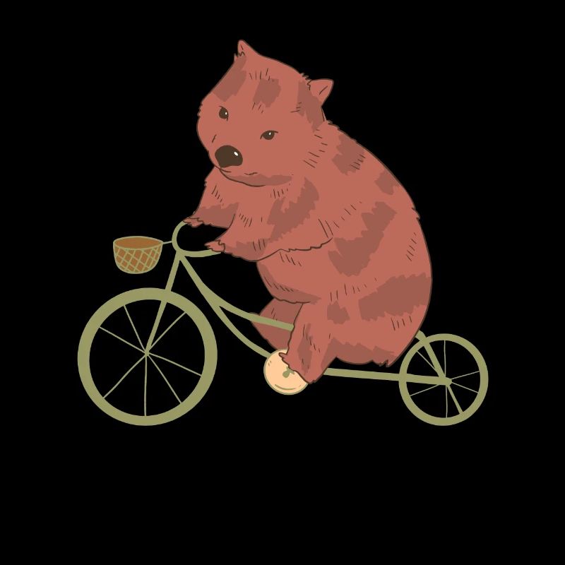 Radfahrer Wombat