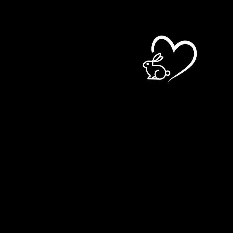 Rabbit Heart Line Art Easter Easter Gift
