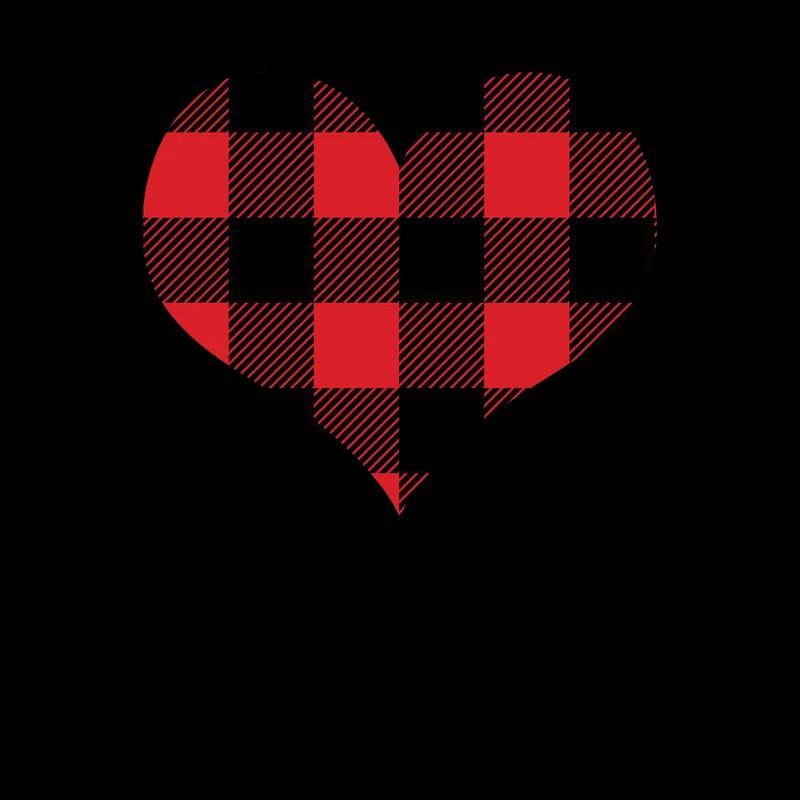 Buffalo Plaid Red Heart Valentinstag Geschenk