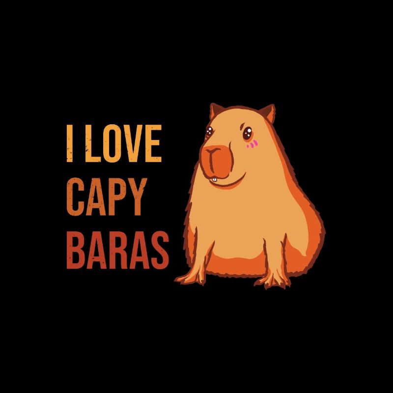 Capybara Capybara Retro I Love Capybaras