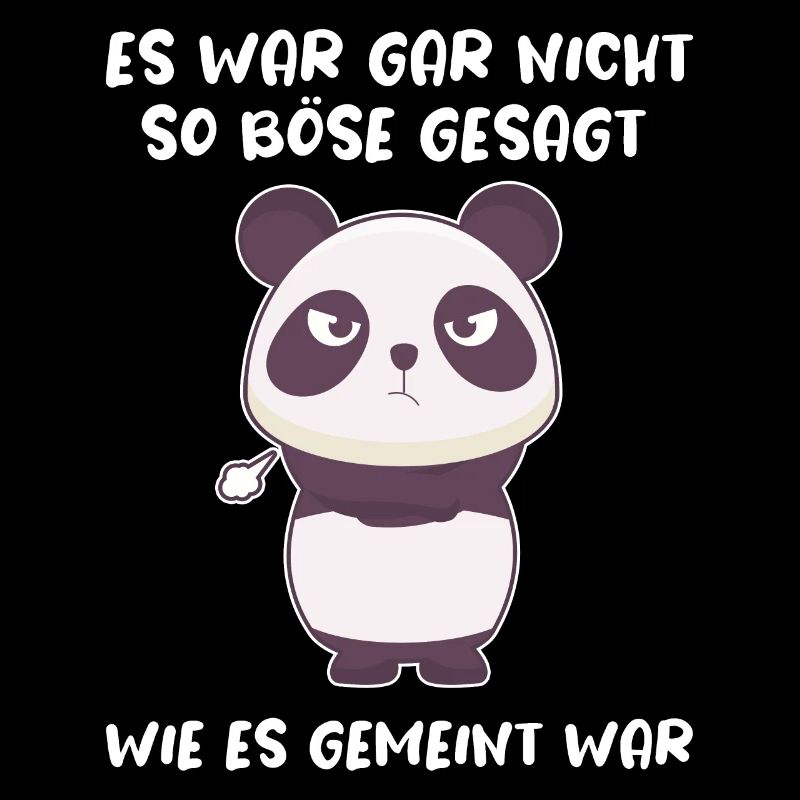 Böser Panda-Bär Sarkasmus Ironie Spruch