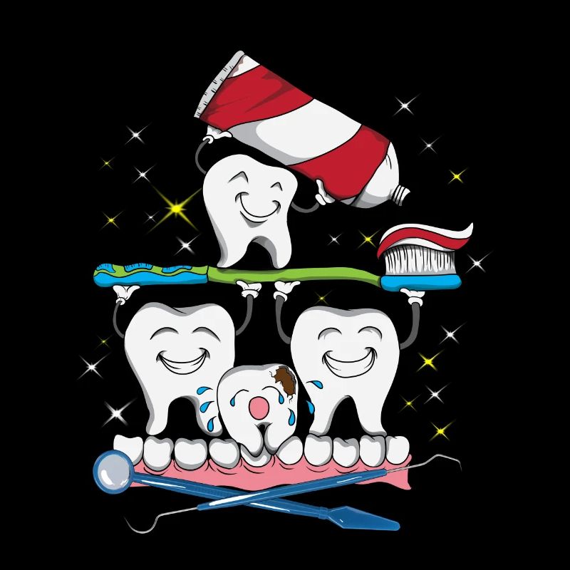 Dentist's office brushing teeth toothpaste