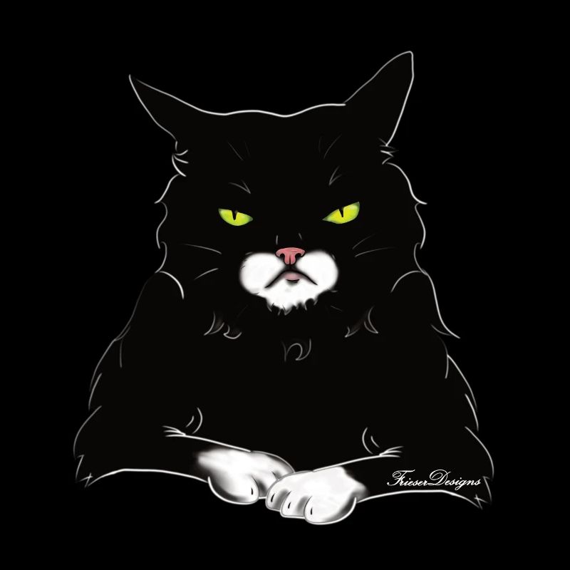 Le chat à la pointe du blanc