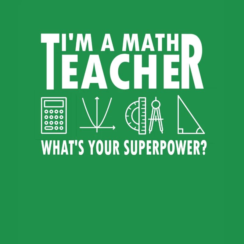 Maths enseignant cadeau super-puissance maths geek