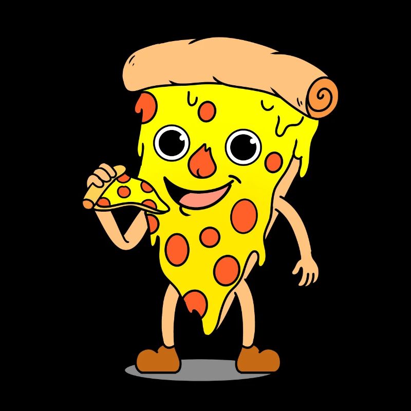 Pizza essen eine Pizza