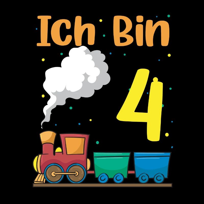 4. Geburtstag Junge Ich Bin Vier Jahre Alt Zug