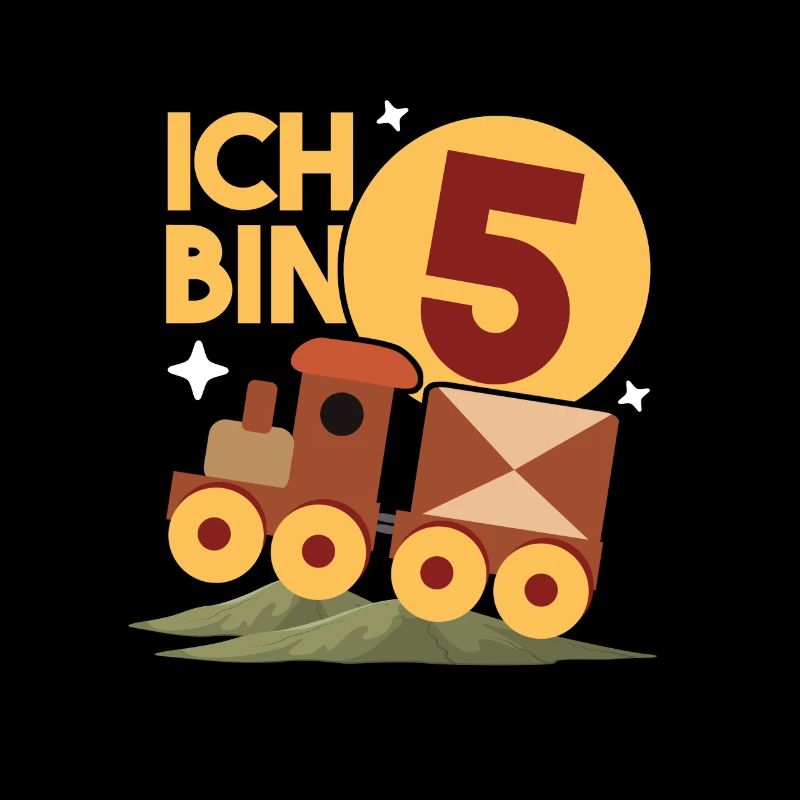 5. Geburtstag Junge Eisenbahn Ich Bin Fünf Jahre