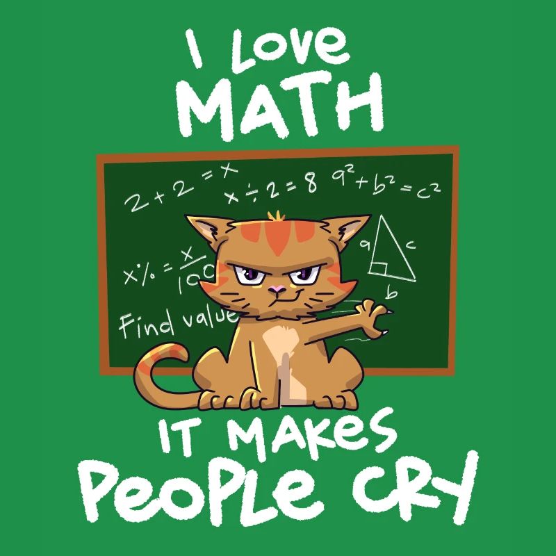 Cat Lover I Math Teacher I Love Math It Makes