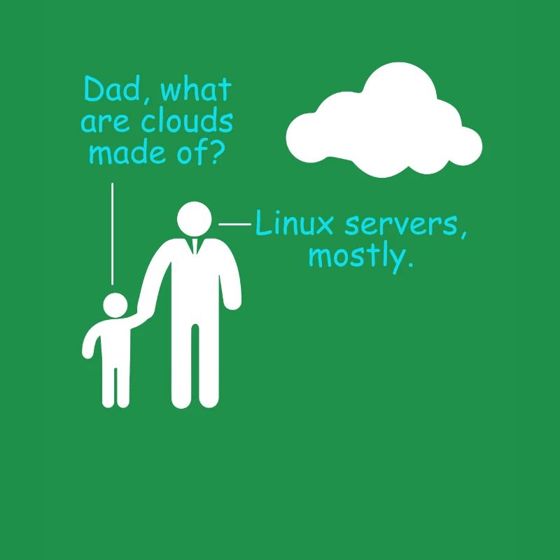 Coder Logiciel Développeur Blague Cloud Linux Server