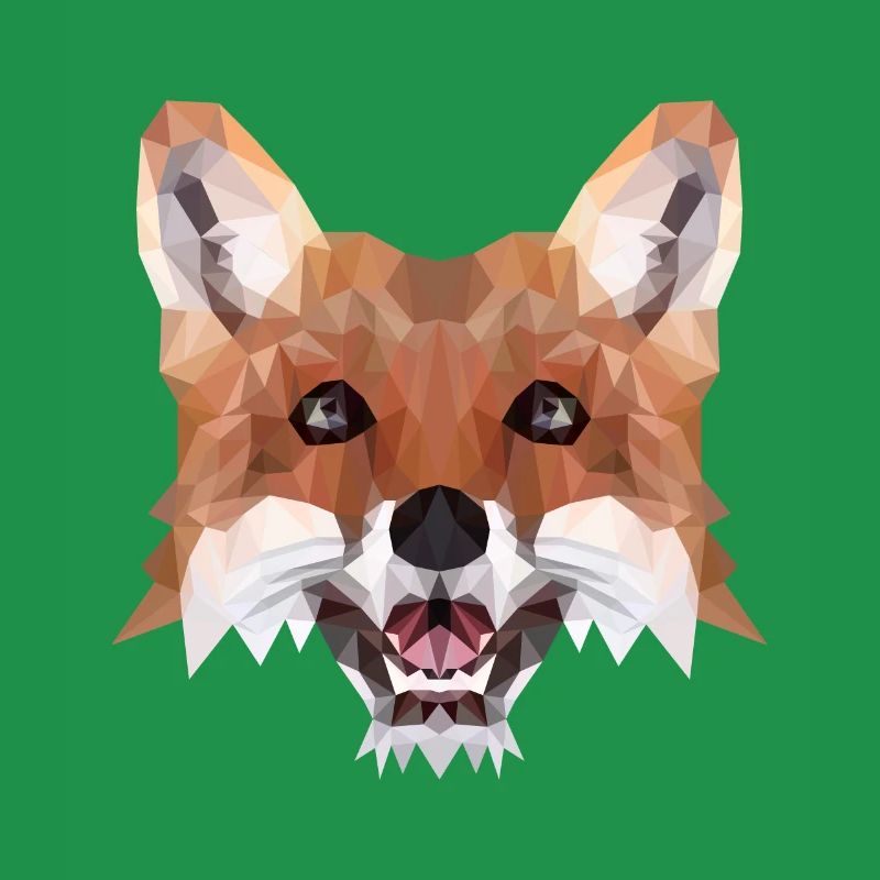Fuchs Polygon Geometrisch Waldtier Geschenkidee