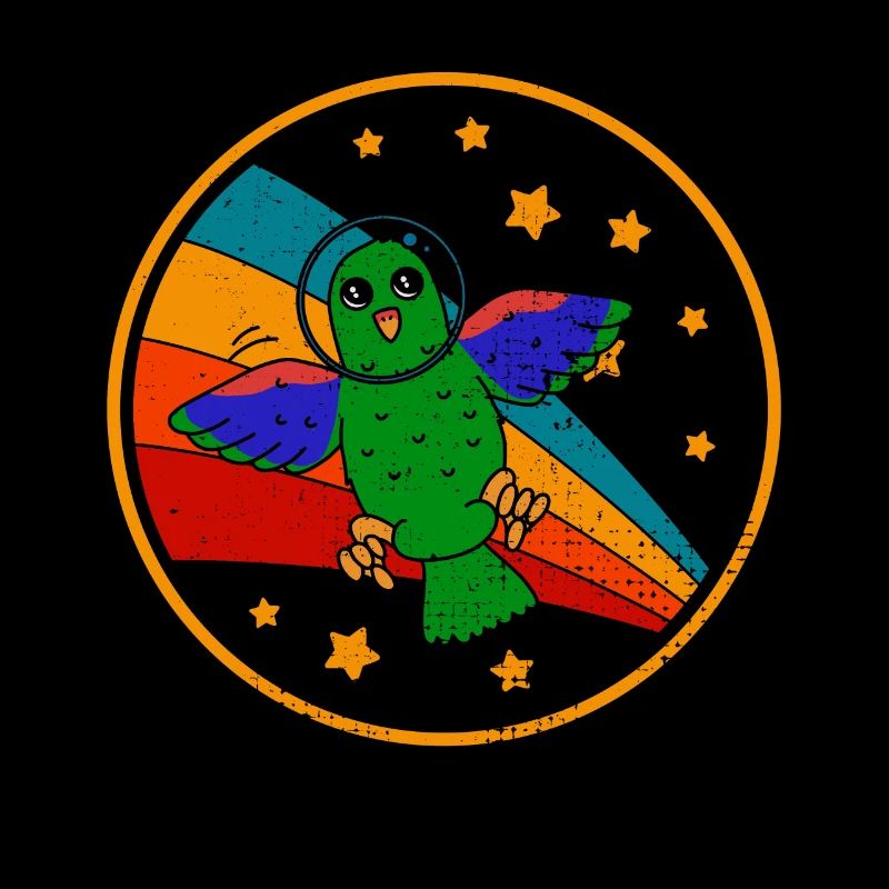 Perroquet noble dans l’espace