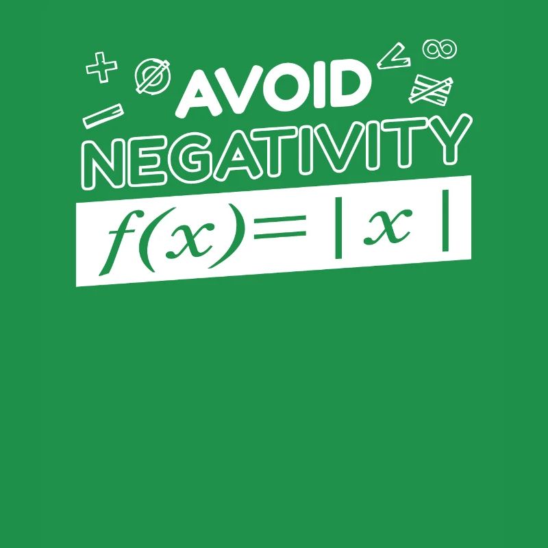Mathematik Avoid Negativity Math Equation