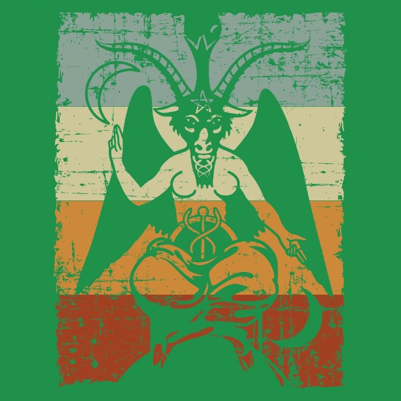 Baphomet rétro chèvre diable occulte