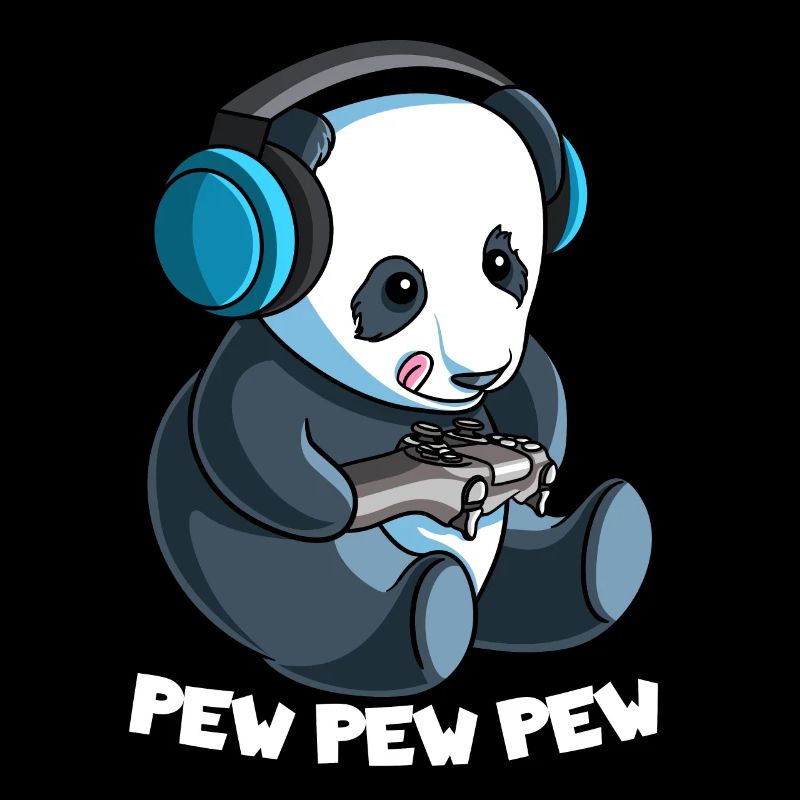 Gaming Panda Pew Video Game Computer Gamer