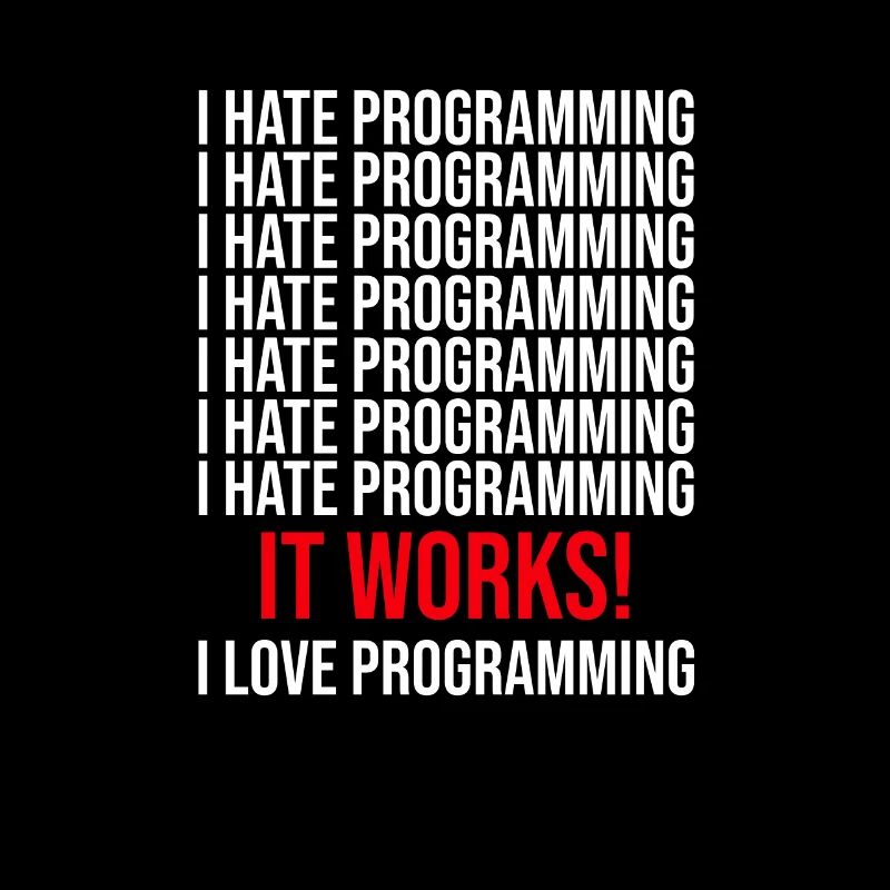 Programmer I hate programming
