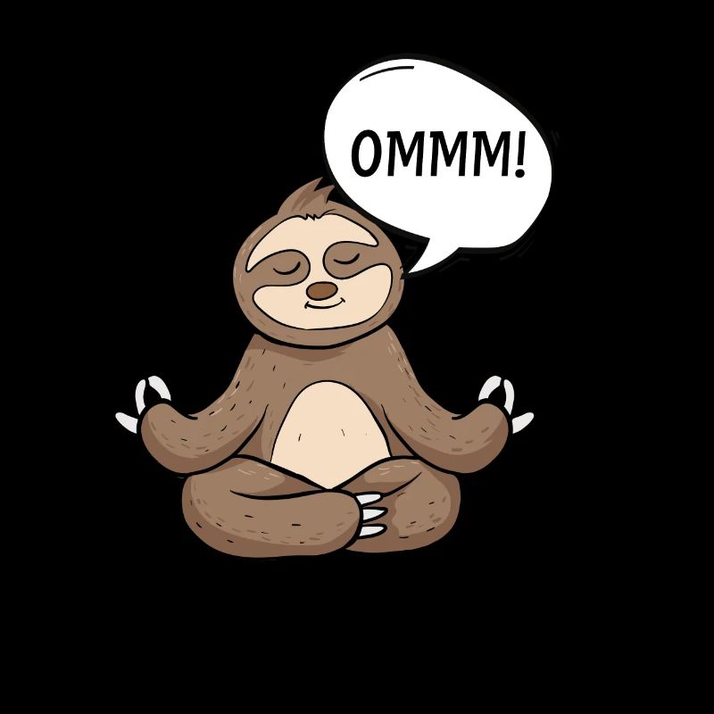 Funny yoga sloth Ommm