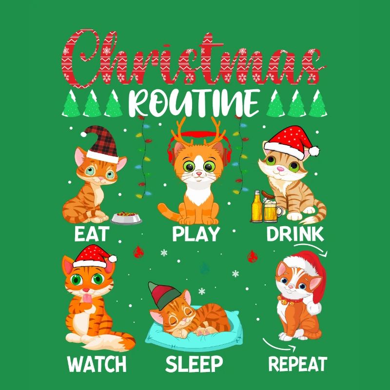Routine de Noël Chat