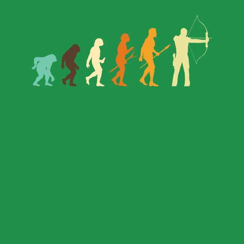 Evolution Bogenschießen Bogenschütze Geschenk