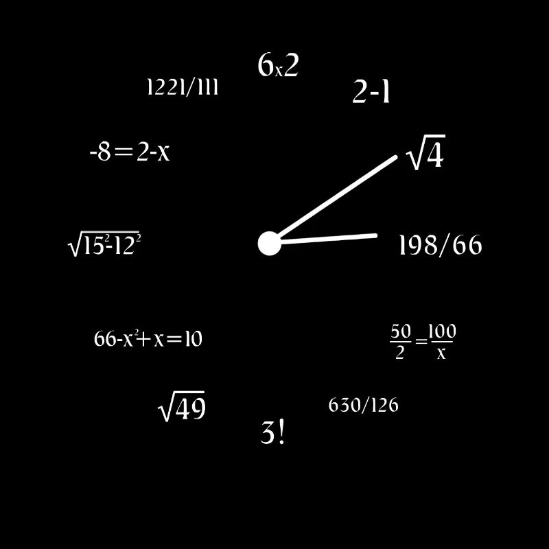 Math Clock Funny Mathematics Clock Math Meme