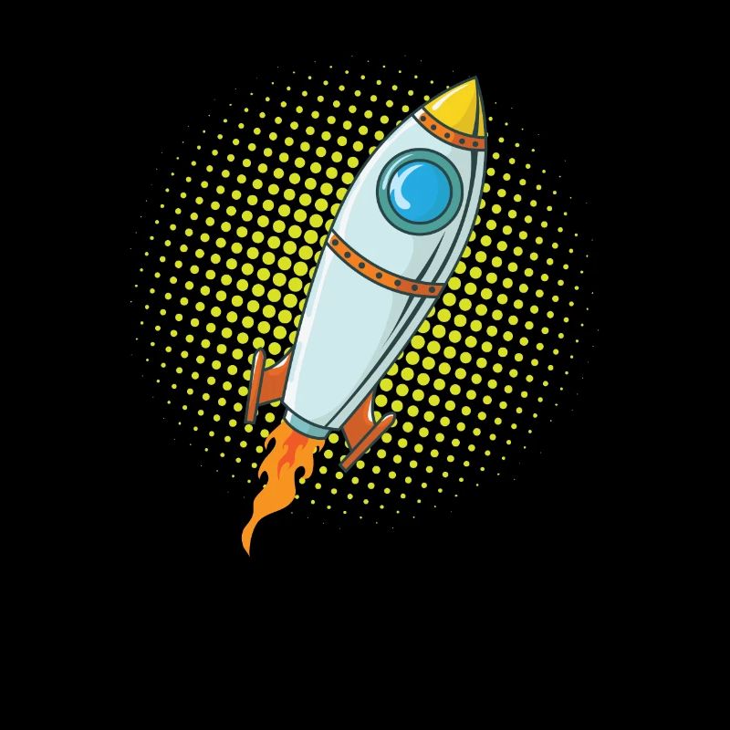 Moon Rocket Spaceship Comic Missile