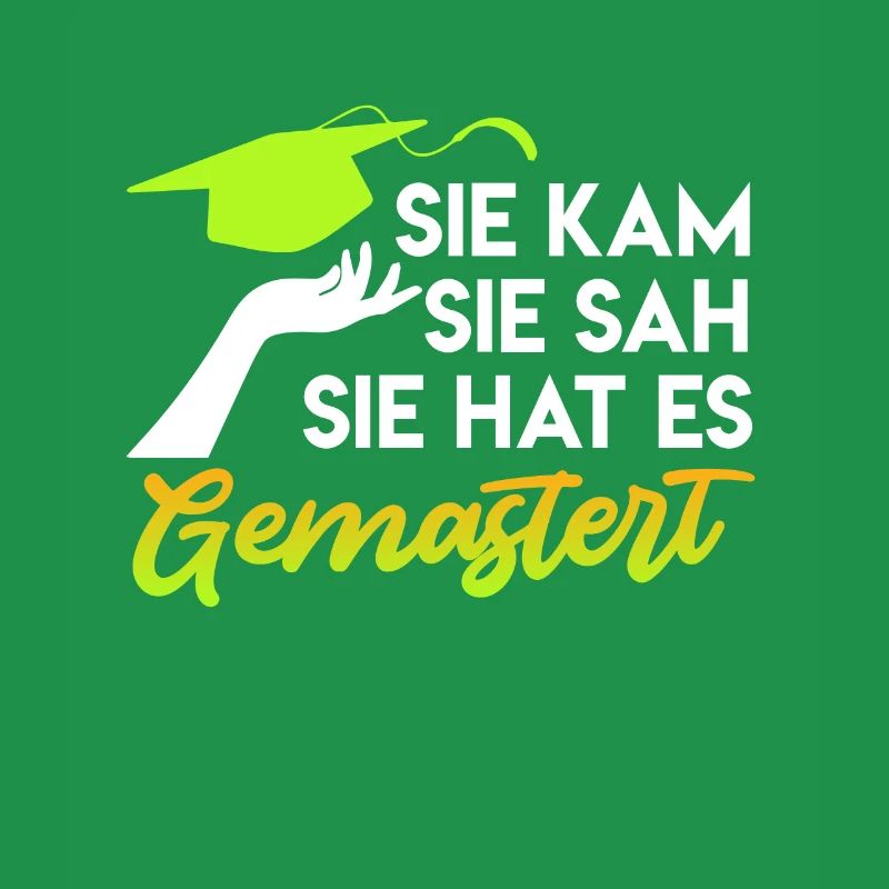 Sie hat es gemastert Masterabschluss