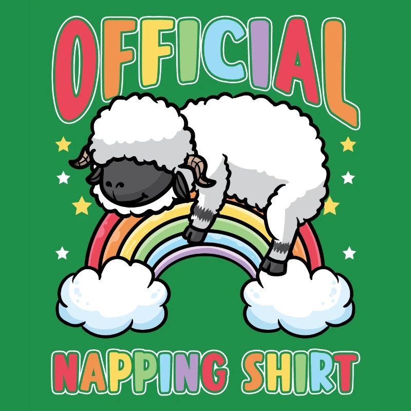 Walliser Schwarznasenschaf Regenbogen Pyjama