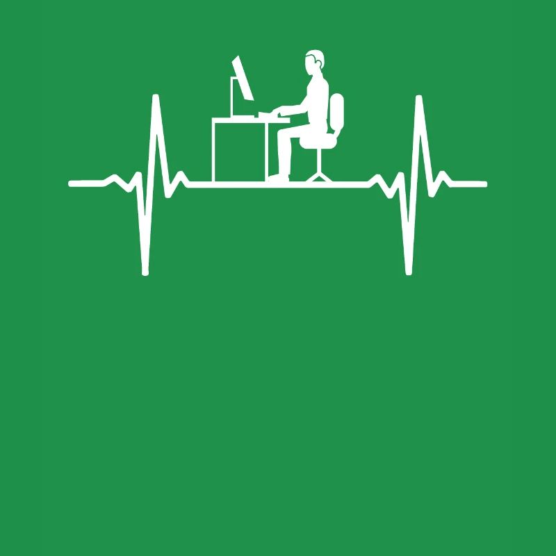 Heartbeat Computer Programmer Office Gambler Pulse