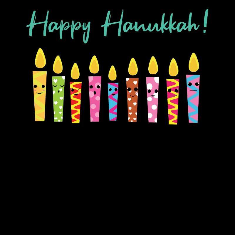 Mignon Joyeux Hanoukka Bougies Menorah Juif