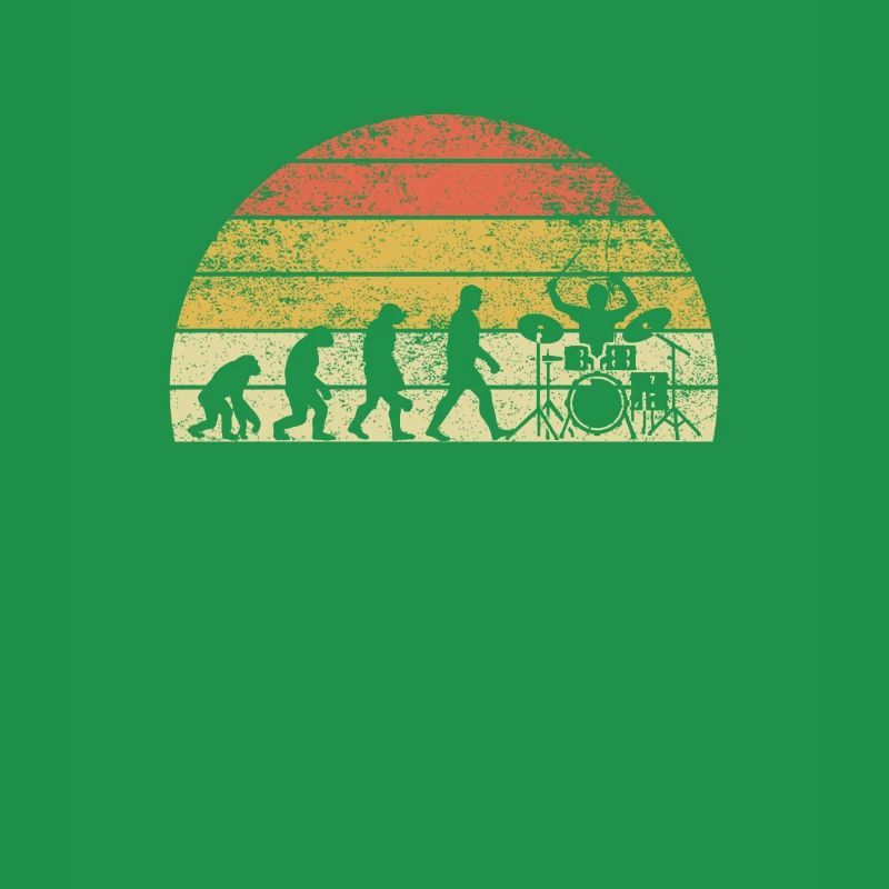 Drummer Evolution Sunset Schlagzeuger