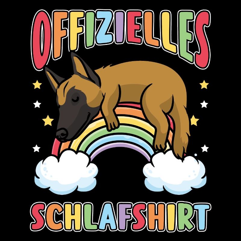 Malinois Regenbogen Pyjama Hund Offizielles