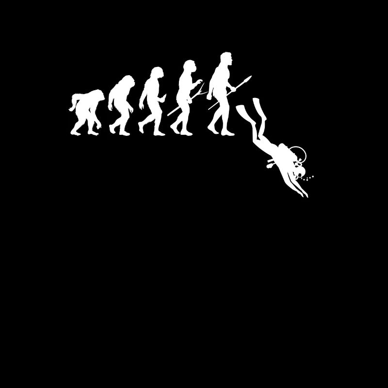 Evolution Taucher Geschenkidee für Taucher Tauchen