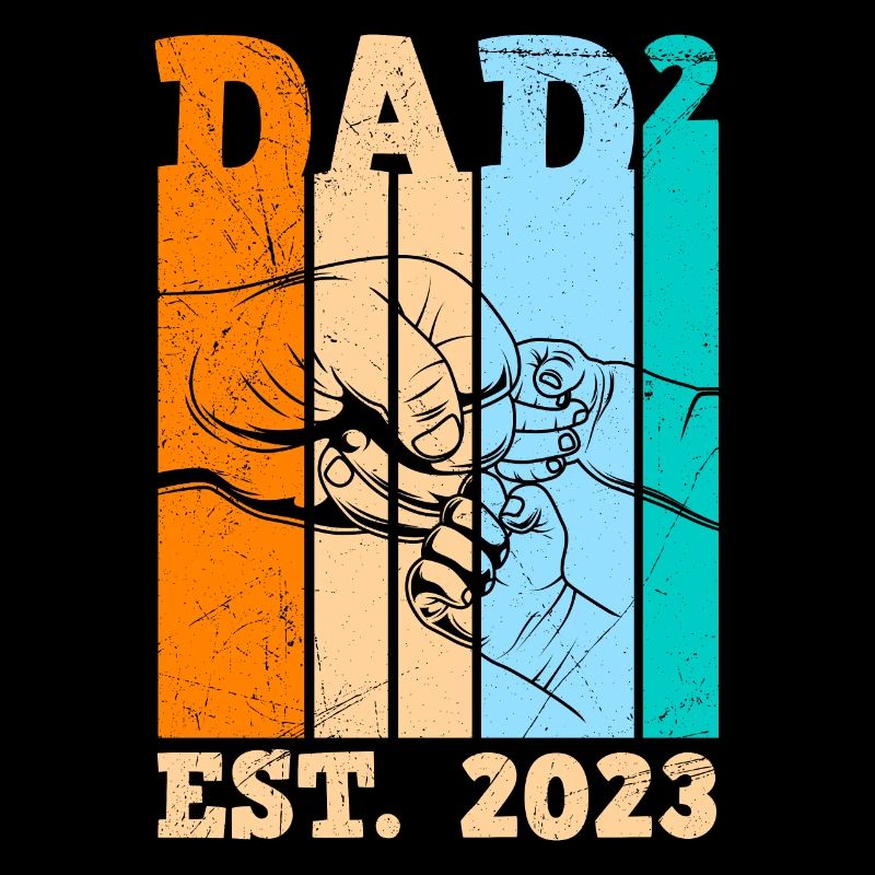 2. Kind 2023 Papa 2 Kinder Vater