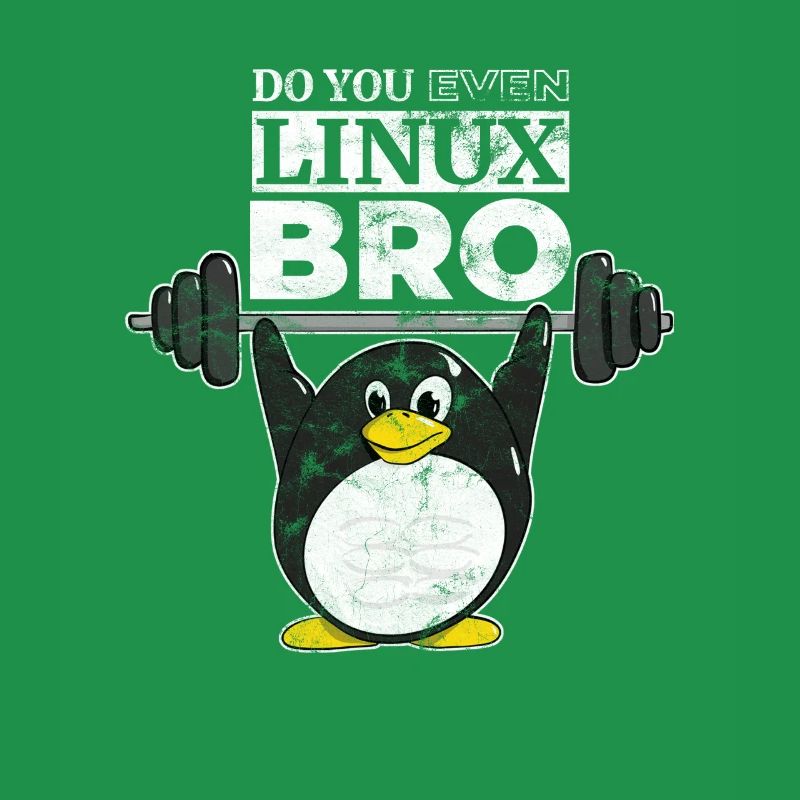 Do You Even Linux Bro Linux Pinguin hebt Gewichte