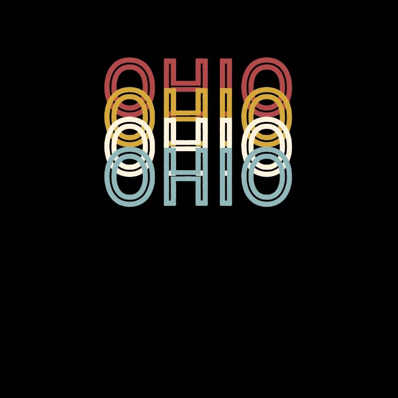 US 70er Retro State Vintage Ohio